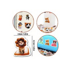 10/100pcs Funny Cat Meme Stickers Guitar Phone Bicycle Refrigerator Laptop Luggage Car Graffiti Kids Sticker