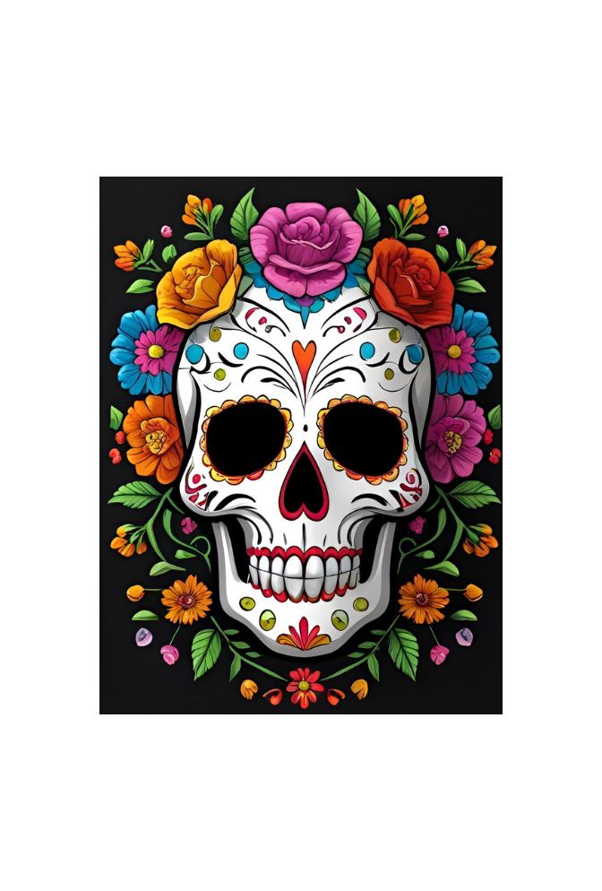 Vibrant Sugar Skull Canvas Art - Celebrate Life & Color