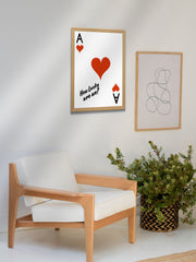 How Lucky are We Print | Ace of Hearts Poster | Bedroom Poster | Hallway Wall Art | Living Room Print | New Home Gift | Paper Anniversary