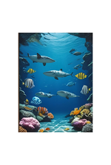 Ganfaner Under the Sea Canvas Wall Art: Shells Whisper, a Tide of Charm on Your Walls