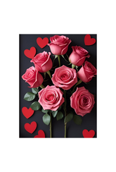 Ganfaner Valentine's Day Canvas Wall Art: Love Stitched in Color, Walls That Blush With Affection
