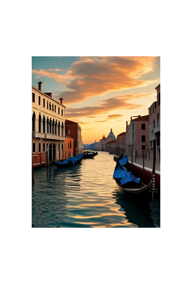 Ganfaner Venice Canvas Wall Art: Gondolas Glide, Canals Glow—Walls That Breathe Italian Charm
