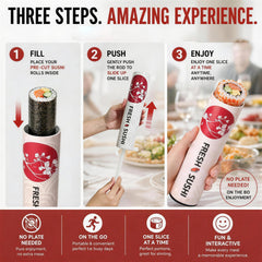 Ganfaner sushi push pop tube how to use - fill, push and enjoy sushi on the go