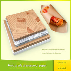 Food grade gasket paper greaseproof baking paper Burger paper packaging paper English newspaper gasket paper silicone oil paper