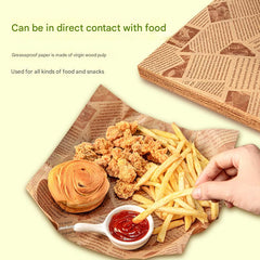 Food grade gasket paper greaseproof baking paper Burger paper packaging paper English newspaper gasket paper silicone oil paper