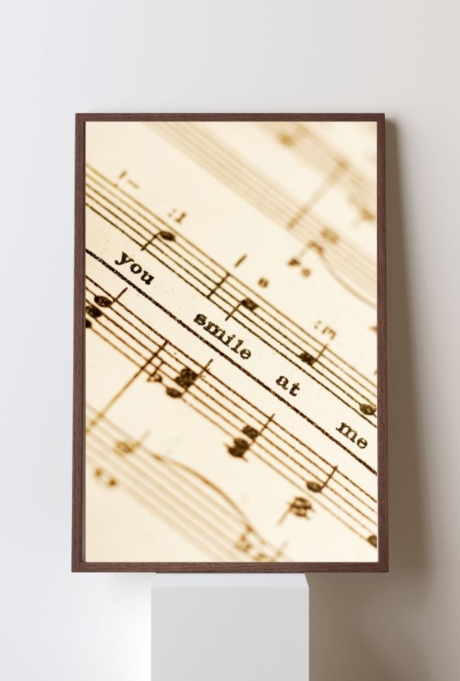 Melody of Affection: Vintage Sheet Music Canvas Art