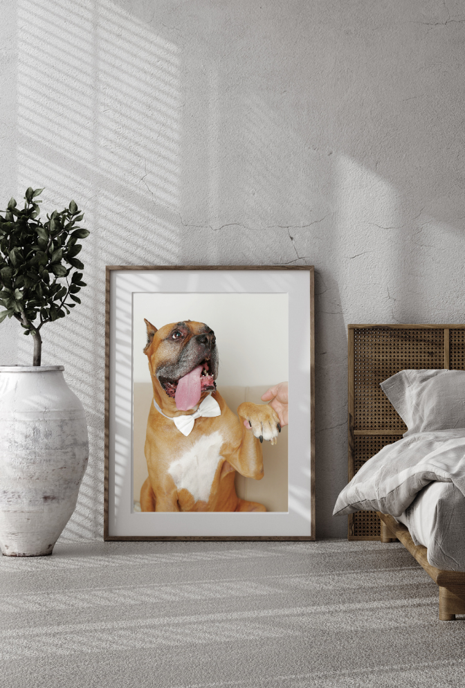 Personalized Dog Canvas Wall Art Poster