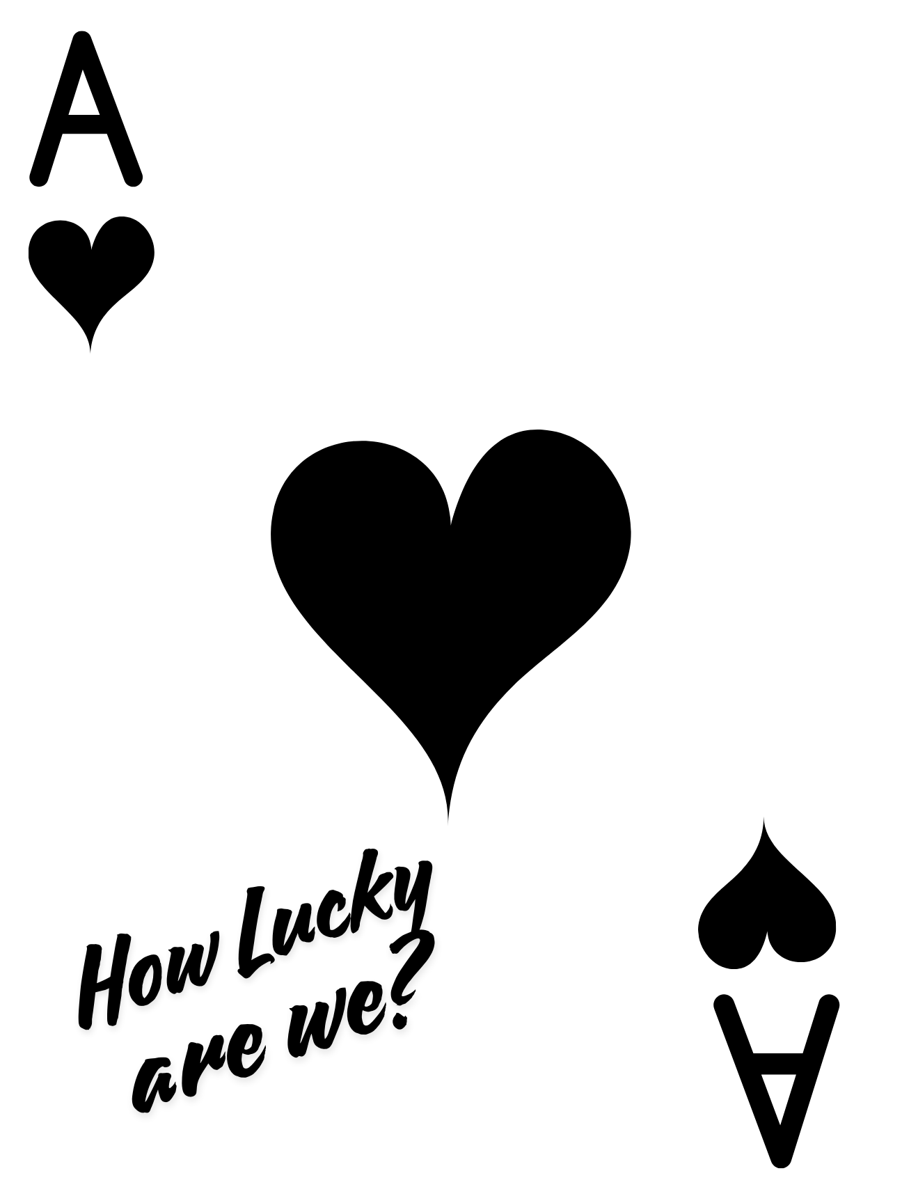 How Lucky are We Print | Ace of Hearts Poster | Bedroom Poster | Hallway Wall Art | Living Room Print | New Home Gift | Paper Anniversary
