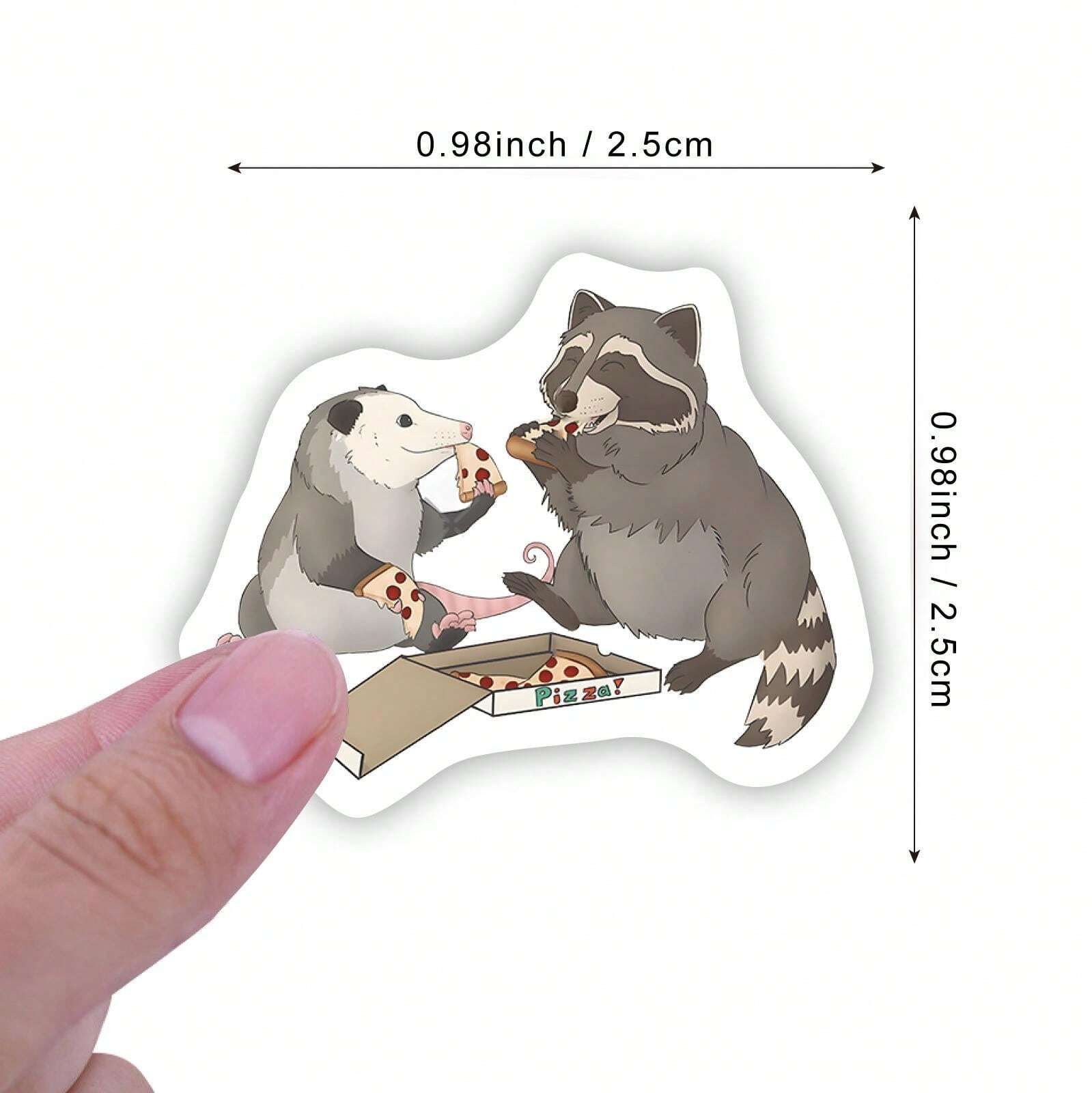 500PCS Cute Cartoon Raccoons Stickers Roll  For Scrapbook Journaling Laptop Bumper Skateboard Water Bottles Computer Phone Refrigerator Vinyl Stickers