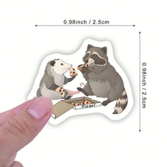 500PCS Cute Cartoon Raccoons Stickers Roll  For Scrapbook Journaling Laptop Bumper Skateboard Water Bottles Computer Phone Refrigerator Vinyl Stickers