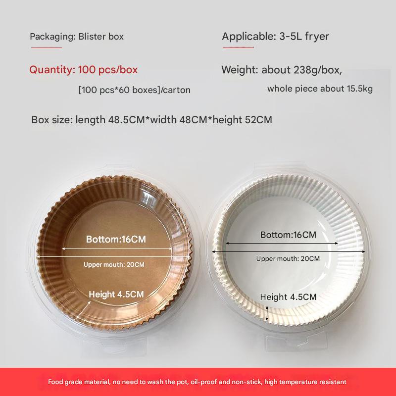 Air fryer paper Square edible silicone paper oven barbecue baking paper blotting paper disposable air fryer paper plate