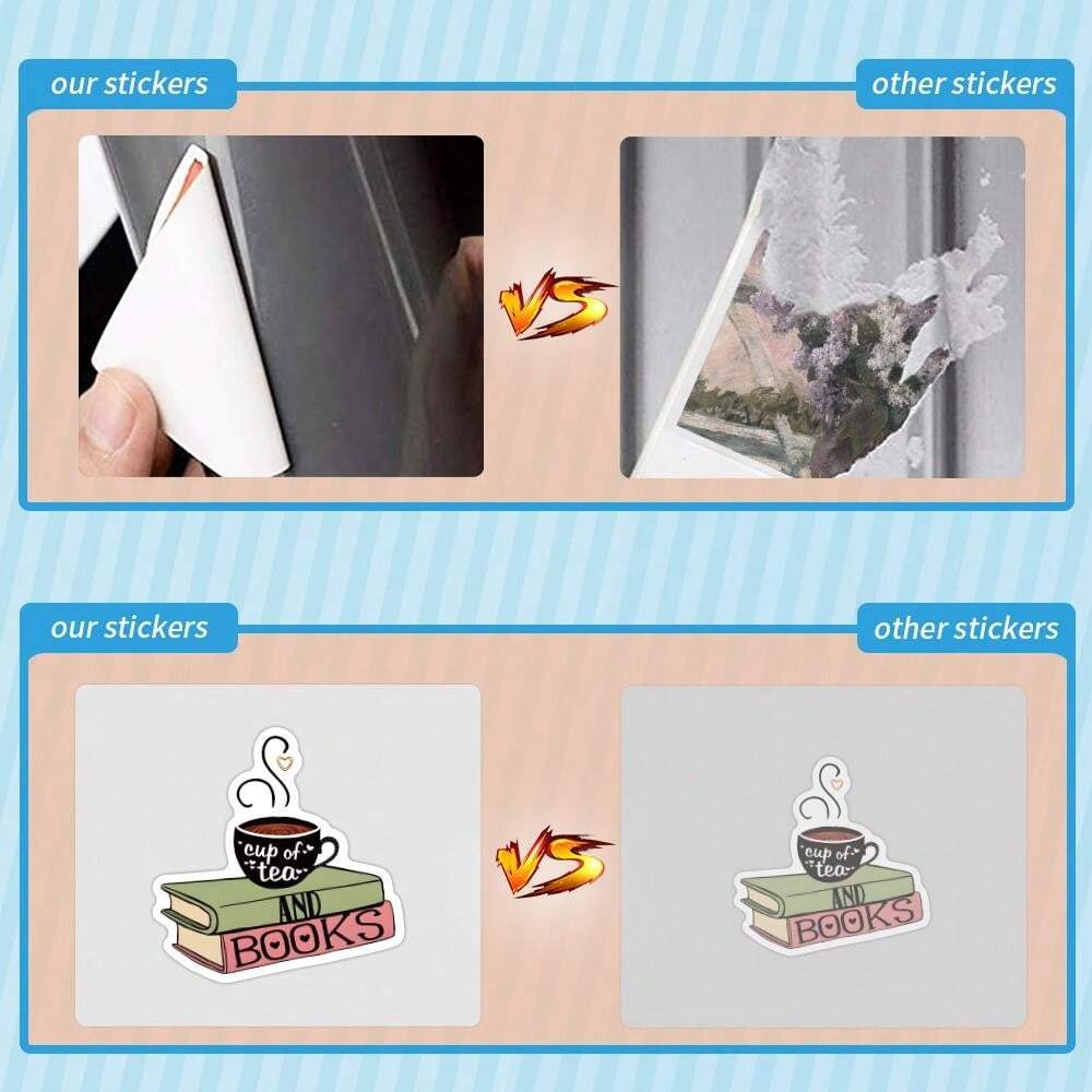 104 PCS Pink Bookish Stickers Waterproof Book Stickers waterproof vinyl sticker Aesthetic Kindle Stickers Bookish Gifts For Woman Girl for Laptop Cellphone Refrigerator Skateboard Adult Back To School