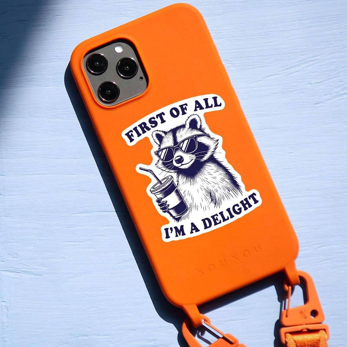 First Of All - I'm Glad The Humorous Stickers Vinyl Waterproof s For Refrigerator Notebooks, Mugs, Cars, Cell Phones, Helmets, Windows, Walls