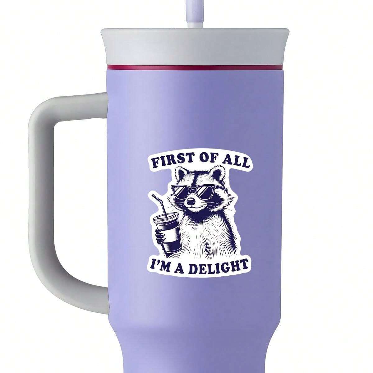 First Of All - I'm Glad The Humorous Stickers Vinyl Waterproof s For Refrigerator Notebooks, Mugs, Cars, Cell Phones, Helmets, Windows, Walls