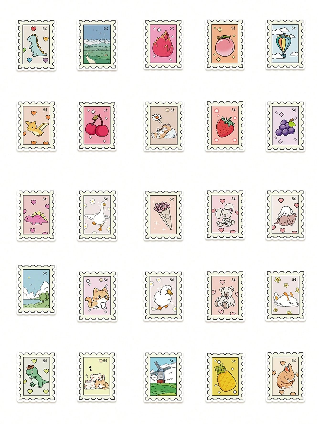 Decorative Creative Stamp Stickers Back To School