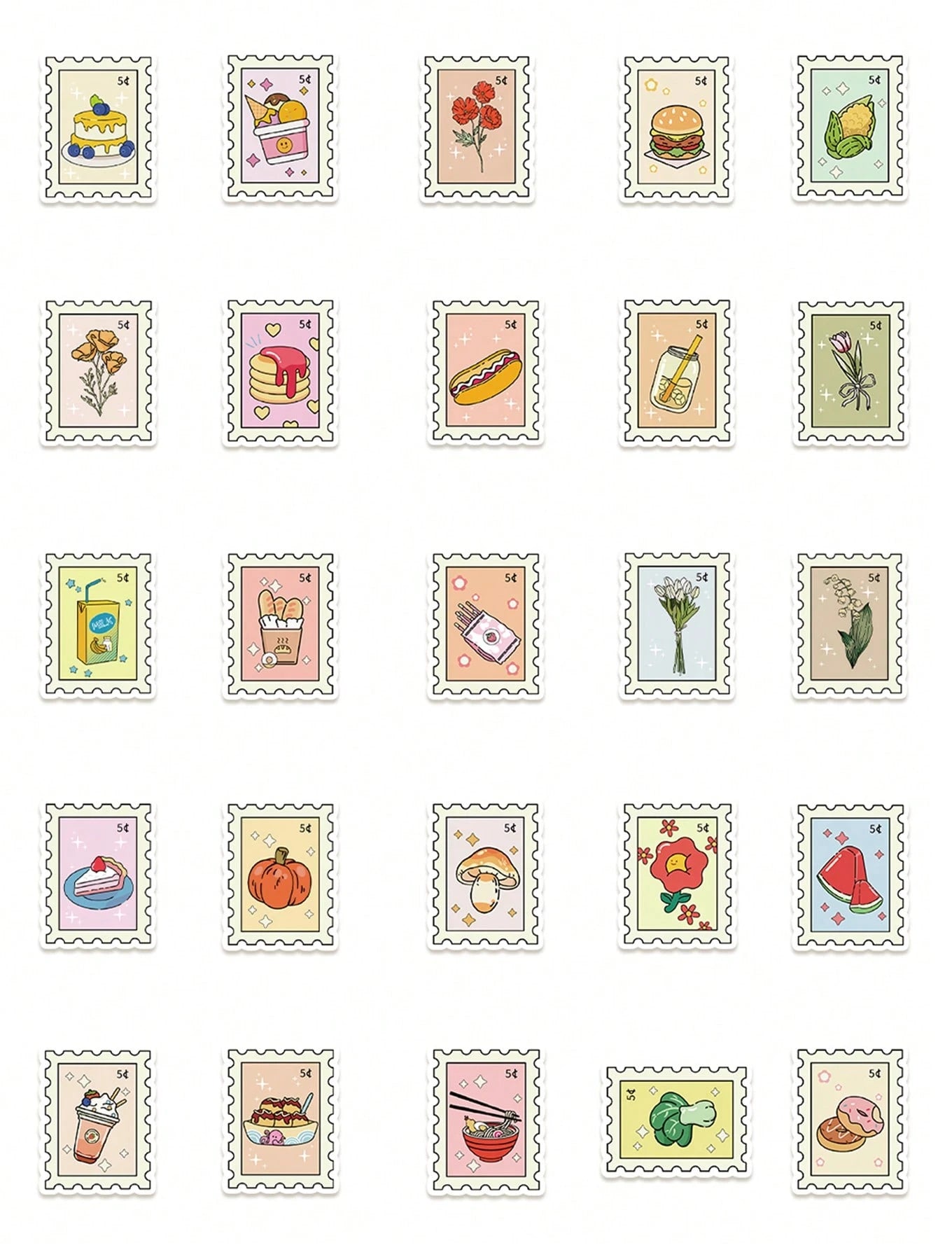 Decorative Creative Stamp Stickers Back To School