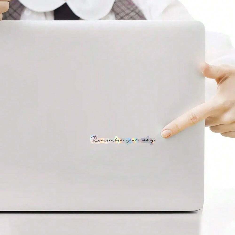 1or3pcs Remember Your Why Sticker Motivational Positive Quote Sticker Creative Decorative Sticker Perfect For Laptops Water Bottles Cars Cellphone Refrigerator