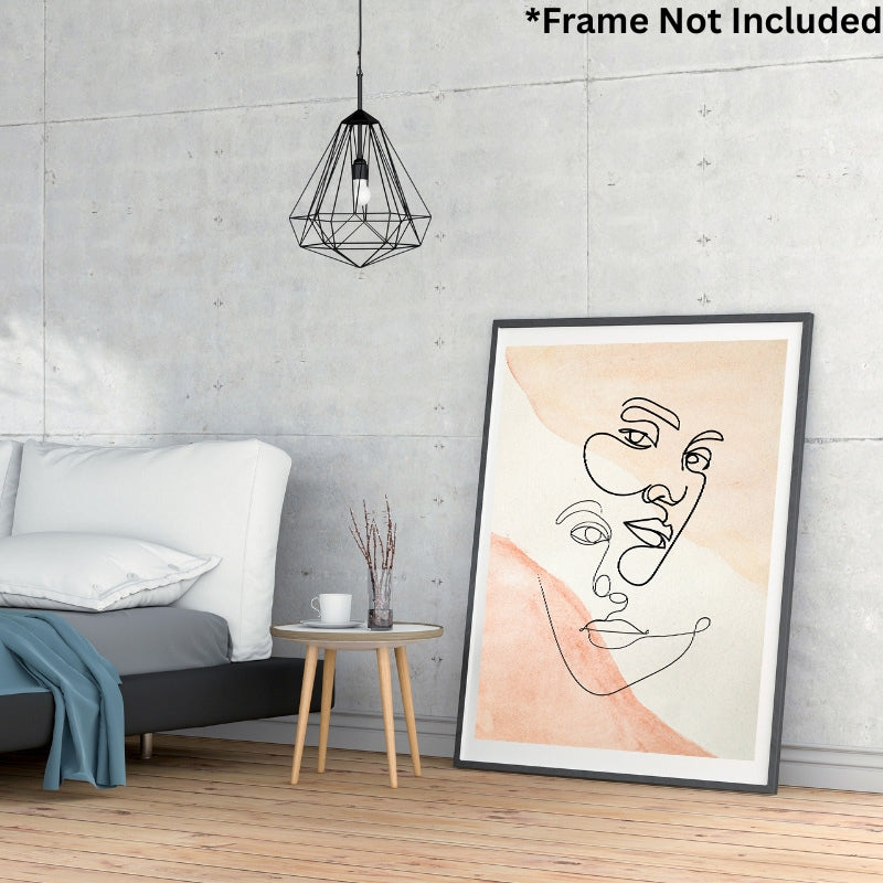 Minimalist Line Art Poster Minimalist Bedroom Art, Line Art Poster, Simple Wall Decoration
