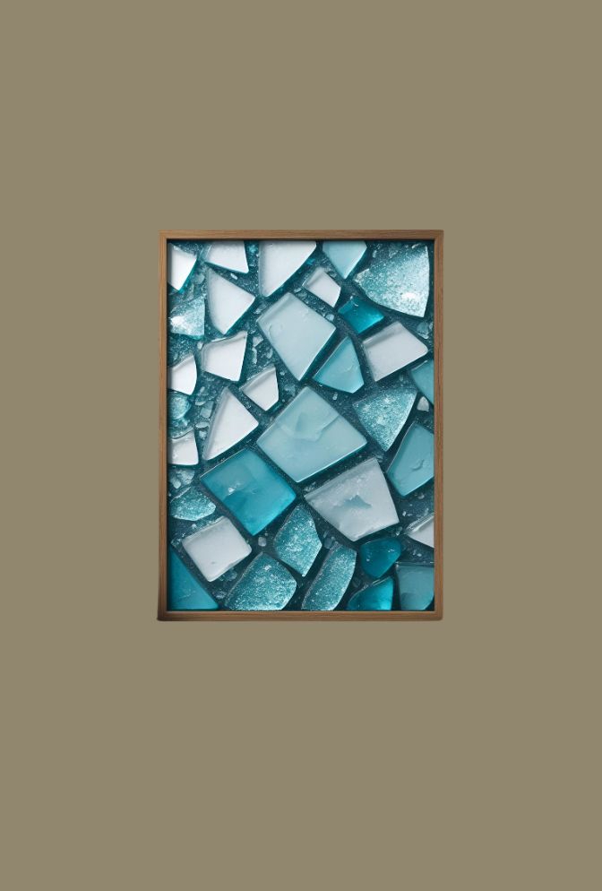 Shimmering Splendor: Adorn Your Walls with Crushed Glass Canvas Art