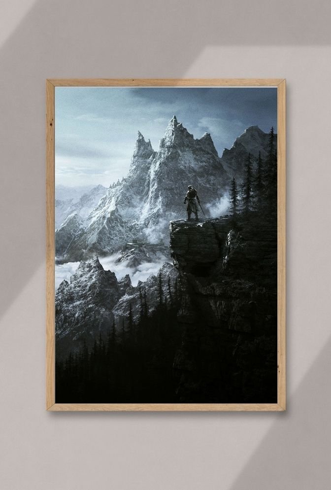 "Epic Landscapes: Skyrim Canvas Wall Art "