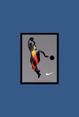 Flight of Color: Nike Basketball Canvas Art