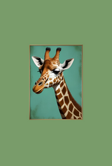 Reach for the Sky: Adorable Giraffe Canvas Wall Art