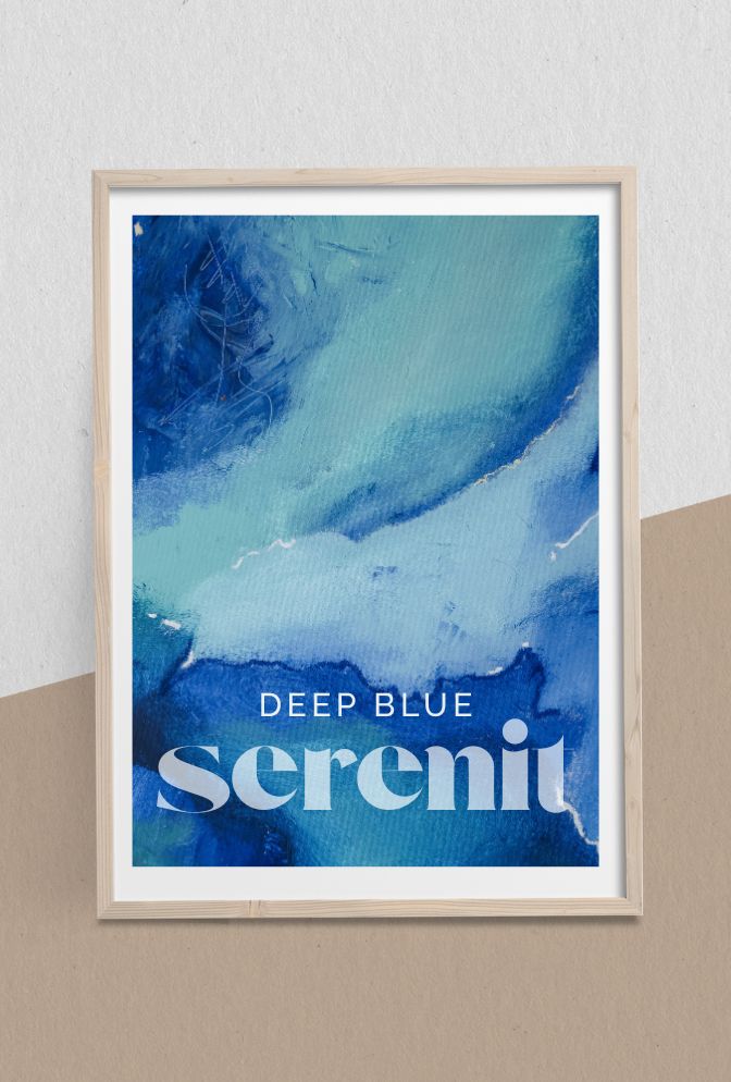 Calming Blue Canvas Wall Art - Serene and Modern Decor