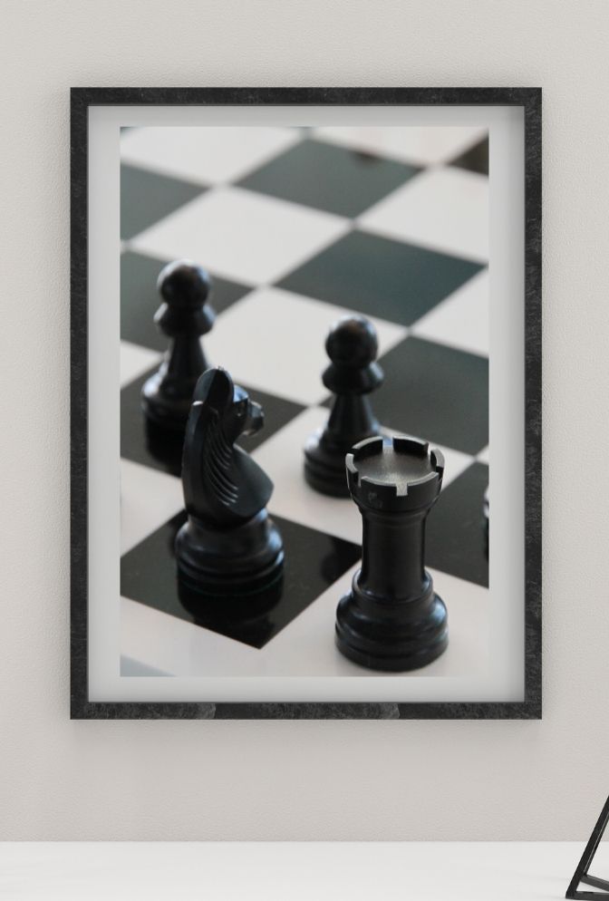 Black and White Canvas Wall Art - Modern Minimalist Home Decor