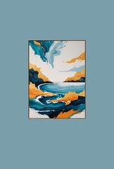 Serene Shores: Embrace Coastal Calm with Abstract Canvas Wall Art