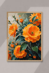 Orange Flower Canvas Wall Art – Sunshine for Your Walls
