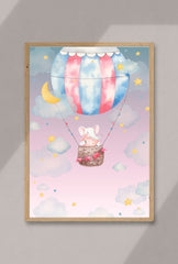 Elephant Dreams: Nursery Balloon Canvas Art