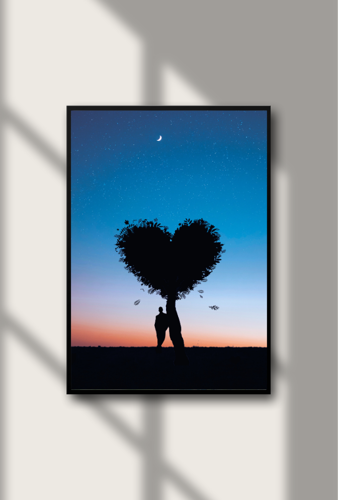 Heart Canvas Wall Art Poster