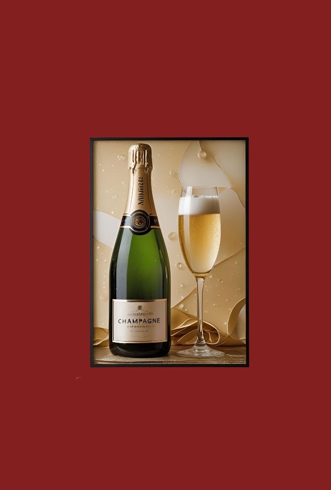 Effervescent Elegance: Celebrate Style with Champagne Canvas Wall Art