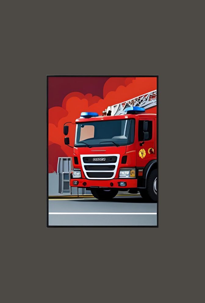 Fire Engine Canvas Wall Art: Fuel Their Imagination