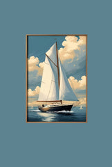 Serene Sailboat Canvas Art: Coastal Escape on Your Walls