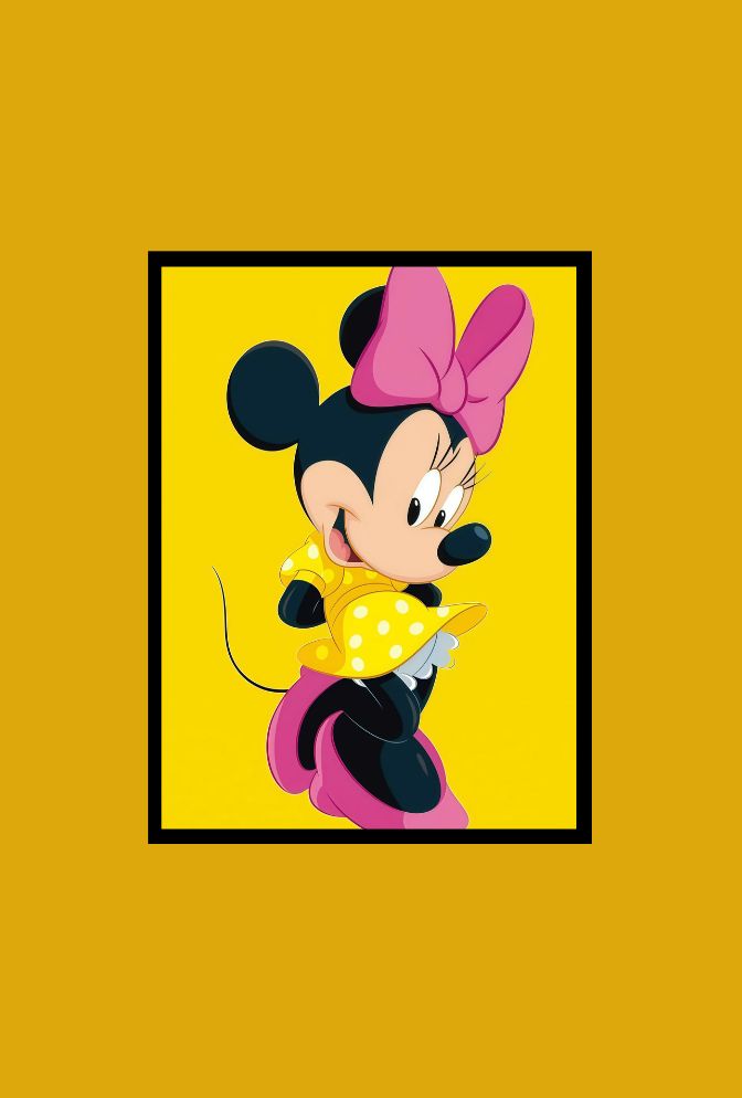Cheerful Minnie Mouse Canvas Art - Disney Polka Dot Decor