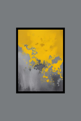 Ganfaner Yellow Grey Canvas Wall Art: Elevate Spaces with Subtle Color