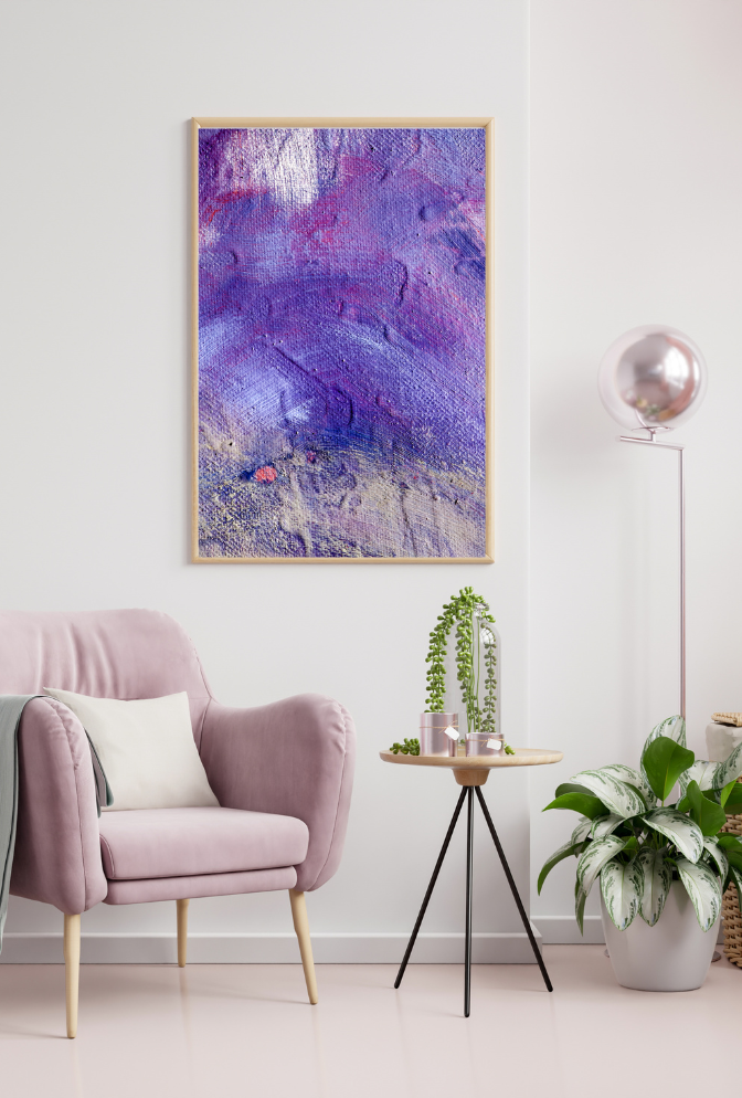Purple Canvas Wall Art Poster