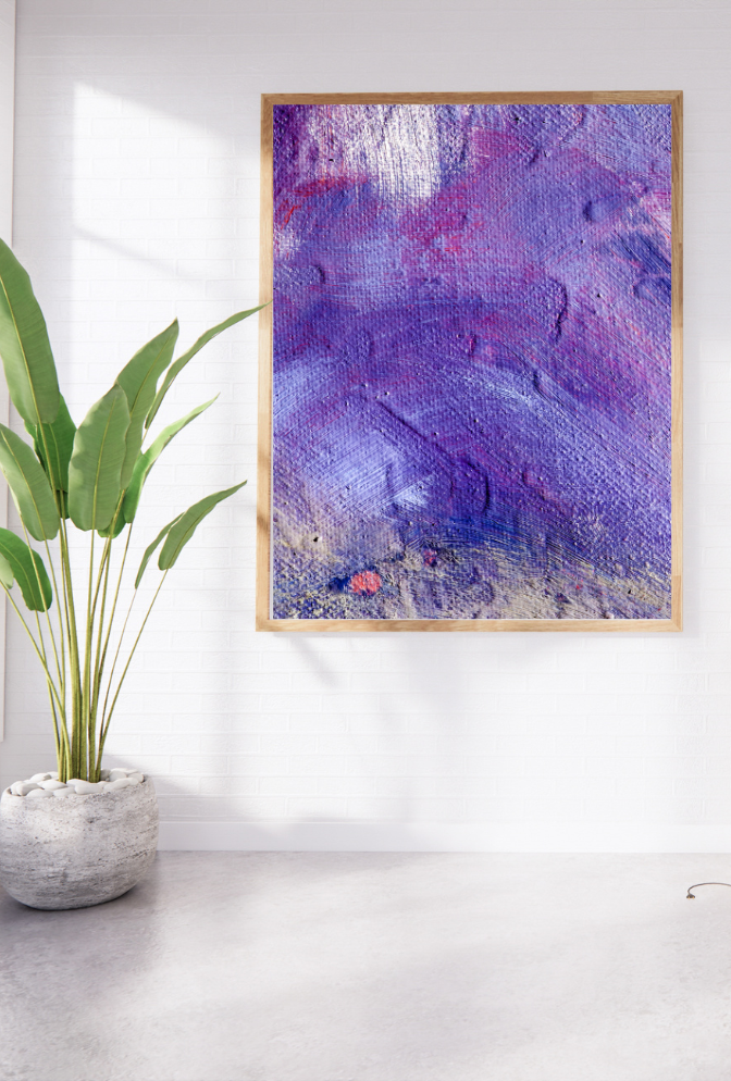 Purple Canvas Wall Art Poster