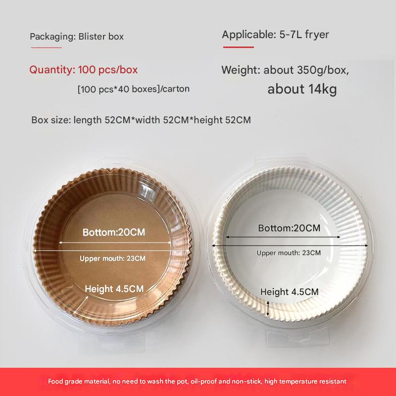 Air fryer paper Square edible silicone paper oven barbecue baking paper blotting paper disposable air fryer paper plate