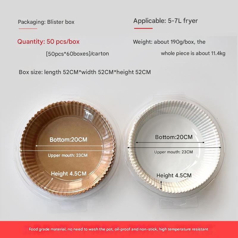 Air fryer paper Square edible silicone paper oven barbecue baking paper blotting paper disposable air fryer paper plate