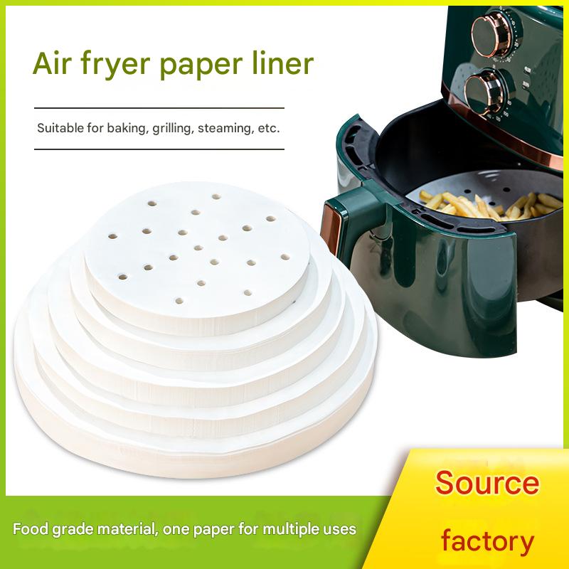 Round perforated air fryer paper non-stick uniform high temperature resistant disposable air fryer paper