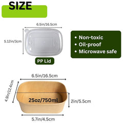 Ganfaner 25oz Disposable Paper Bowls with Lids 1