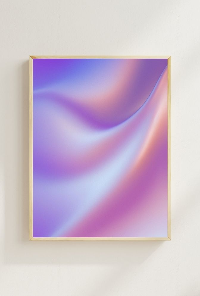 "Ganfaner's Ethereal Mist" - Purple Abstract Canvas Wall Art