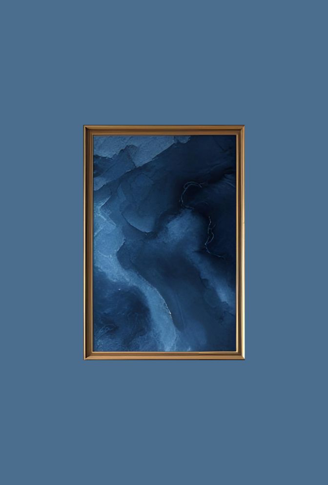 Serene Navy Blue Canvas Art: Coastal Calm for Your Home