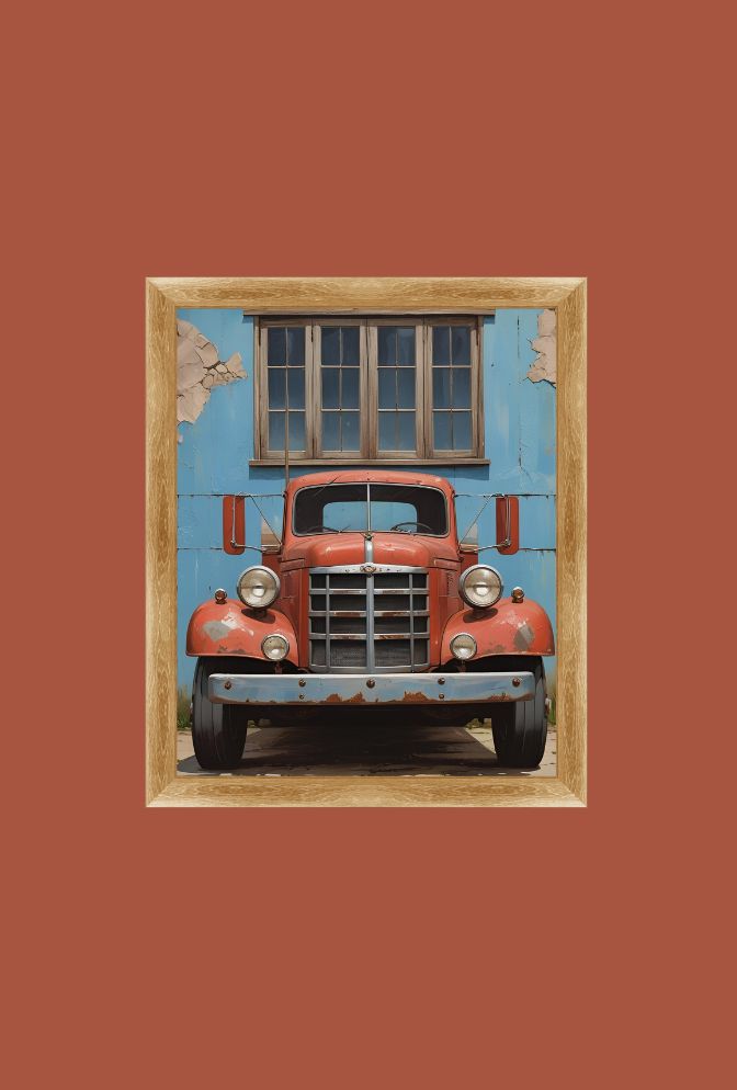 Vintage Haul: Old Truck Canvas Wall Art