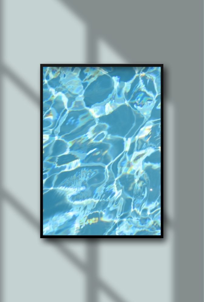 Aqua Serenity: Water Ripple Canvas Art