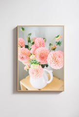 Blush Dahlia Bloom Canvas Art