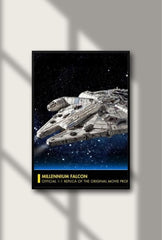 Millennium Falcon Canvas Art - Star Wars Rebel Ship Decor