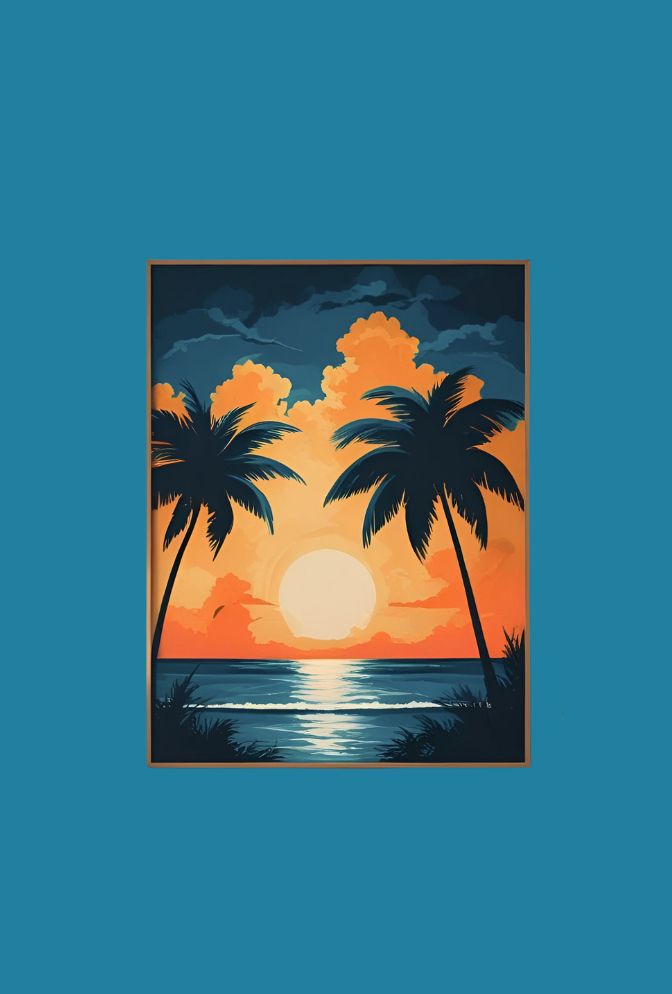 Ocean Drive Sunset: Miami Canvas Art